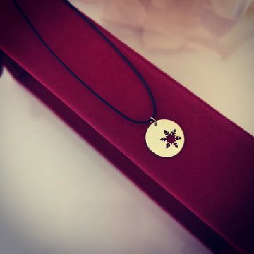 Pandantiv fulg de nea, Aur 14K