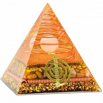 Piramida Orgonit 8.5 cm pentru energie pozitiva, echilibrare spirituala si protectie impotriva emisiilor electromagnetice