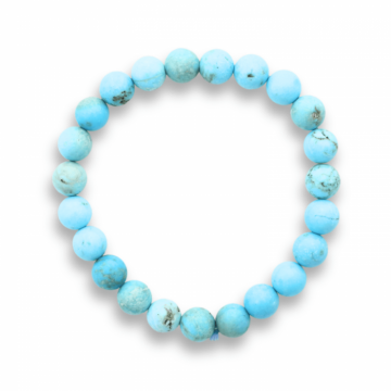 Bratara cu Margele 8mm din Turcoaz Magnesite Natural Tratat Termic