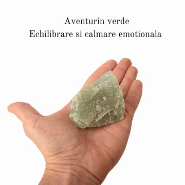 Cristal natural unicat Aventurin Verde pietre brute 8-9 cm - Pietre semipretioase pentru echilibru si calmare emotionala