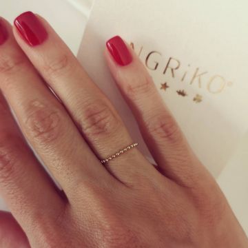 Inel lant Bilute, aur galben 14K