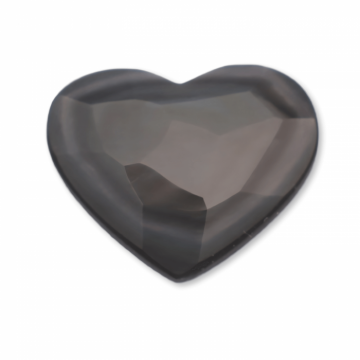 Inimioara Decorativa 30 mm din Obsidian Negru Curcubeu Fatetat Mexican