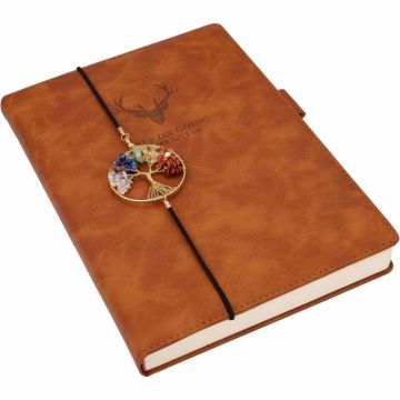 Semn de Carte Elastic cu Pandantiv Chakra  Arborele Vietii  Companion de Lectura Ideal pentru Copii si Femei