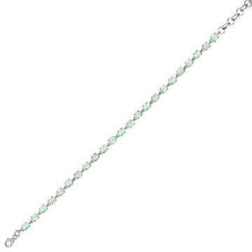 Bratara opal din argint TENNIS 5x4 mm