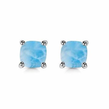 Cercei stud larimar argint 5 mm