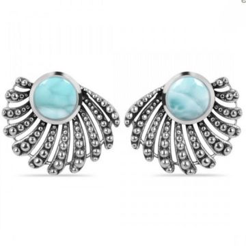 Cercei stud larimar Shell