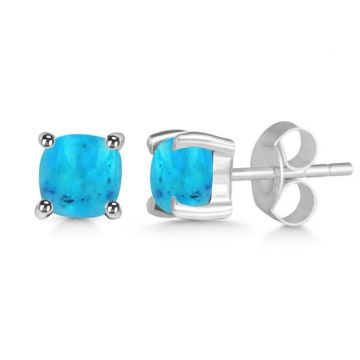 Cercei stud turcoaz din argint 5mm