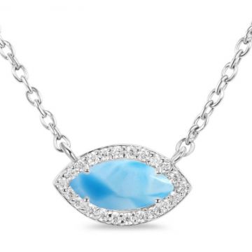 Colier larimar din argint m2