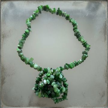 Colier lung chipsuri jad verde