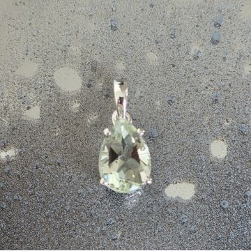 Pandantiv ametist verde argint 12 mm