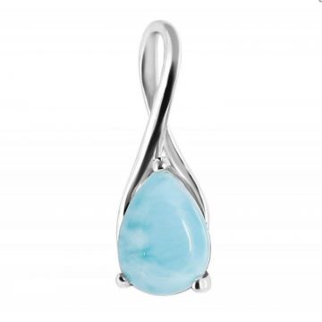 Pandantiv larimar argint 7 mm