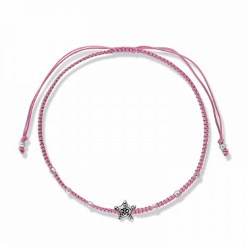 Bratara cu snur Pink Starfish