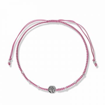 Bratara cu snur Pink Tree