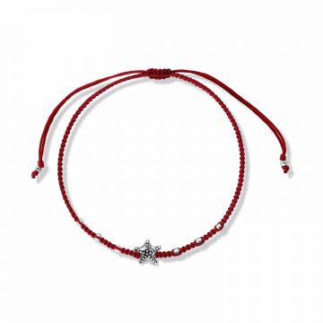 Bratara cu snur Red Starfish