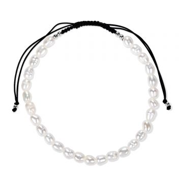 Bratara cu snur si Perle Naturale de Cultura