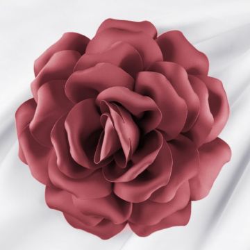 Brosa floare roz inchis cu diametru de 15 cm, cu clips pentru par