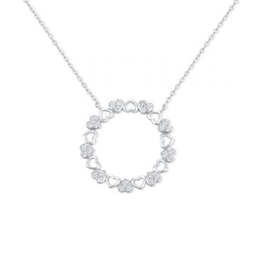 Colier din argint Circle of Love