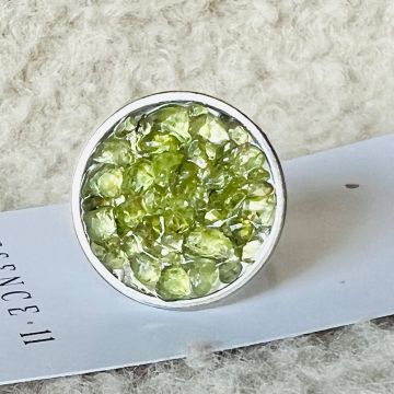 Inel reglabil peridot Sun