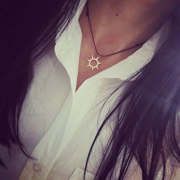 Pandantiv Soare, Aur Galben 14K