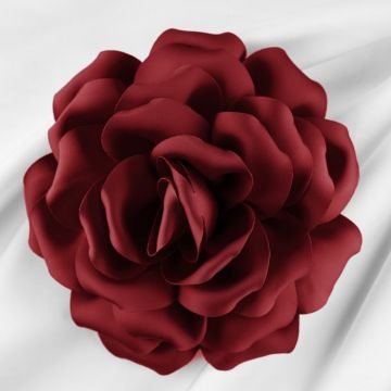 Brosa floare bordo cu diametru de 15 cm, cu clips pentru par