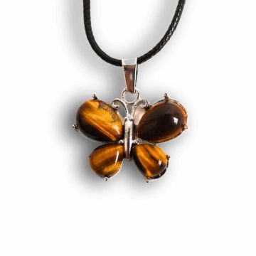 Colier ajustabil fluture cu ochi de tigru  ,   Protectie si Eleganta
