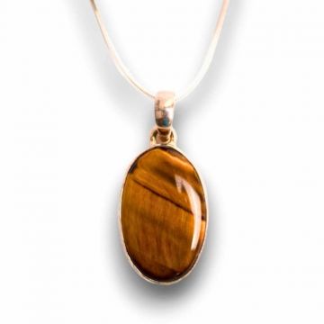 Colier Argint 925 - Ochi de Tigru Natural pentru Incredere