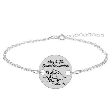 Alan - Bratara personalizata cu banut pentru tata din argint 925