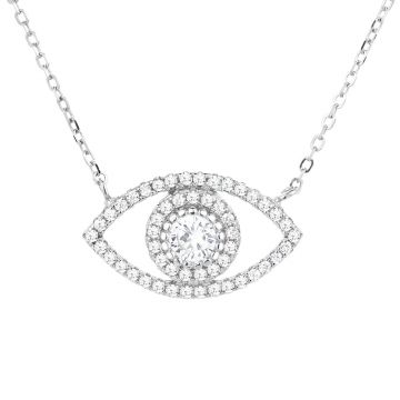 Lantisor argint 925, JW1240, model ochisor, placat cu rodiu