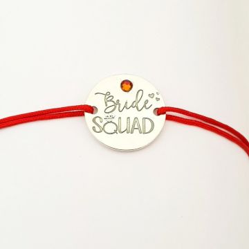 Bratara Bride Squad - Argint 925, snur rosu