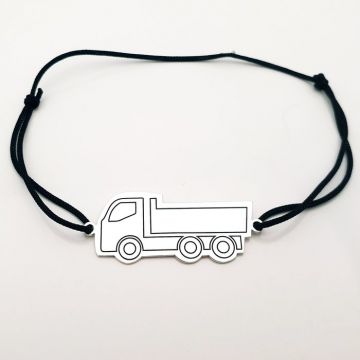 Bratara Camion - Argint 925, snur negru