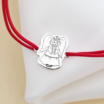 Bratara Craciun - Inger de Craciun - Argint 925, snur reglabil diverse culori