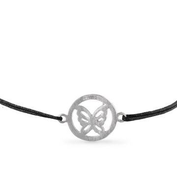 BRATARA KABBALAH FLUTURE CERC - SNUR NEGRU