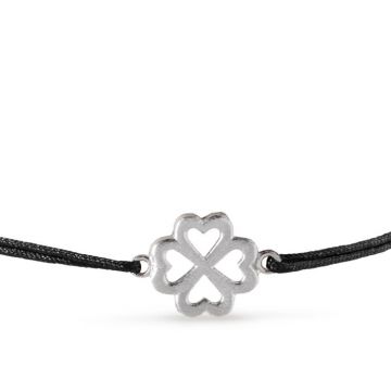 BRATARA KABBALAH TRIFOI CU 4 FOI - SNUR NEGRU