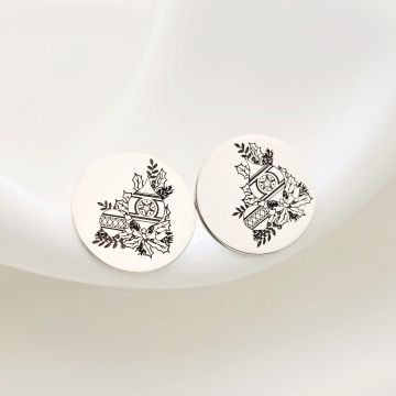 Cercei Craciun - Am plecat sa colindam - Argint 925, surub