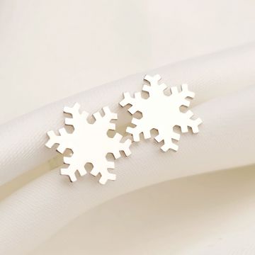 Cercei Craciun - Fulg de nea - Argint 925, surub