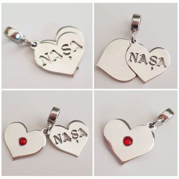 Charm Nasa - Argint , cristal Swarovski