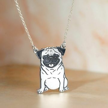 Lantisor cu pandantiv PUG - Argint 925