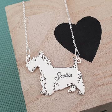 Lantisor cu pandantiv Scottish Terrier - Argint 925