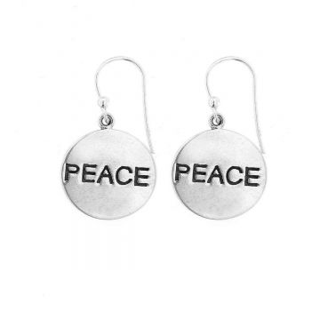 Cercei din argint - Peace