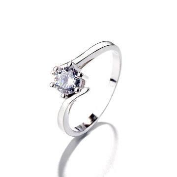 Inel argint 925, JW1390, model elegant cu piatra, placat cu rodiu