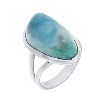 Inel din argint cu larimar