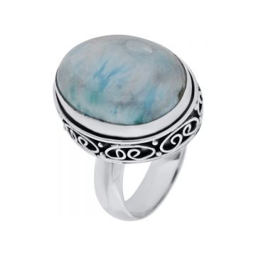 Inel din argint cu larimar