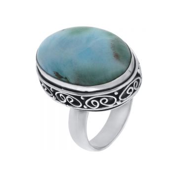 Inel din argint cu larimar