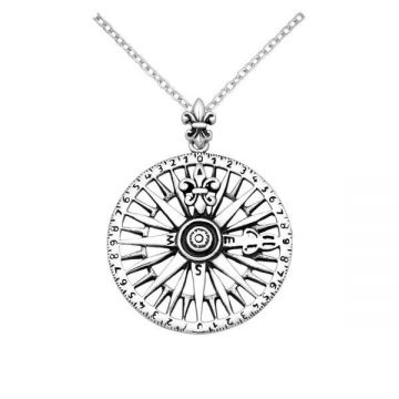 Pandantiv din Argint 925 pentru Barbati Oxidized Fleur de Lis