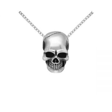 Pandantiv din Argint pentru Barbati, Sterling Silver Oxidized Skull