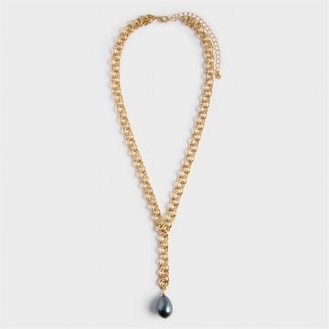 Colier cu perle artificiale Lestari - Biały