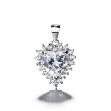 Pandantiv argint 925, JW1290, model elegant, placat cu rodiu
