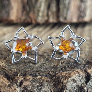 Cercei argint cu chihlimbar Amber22