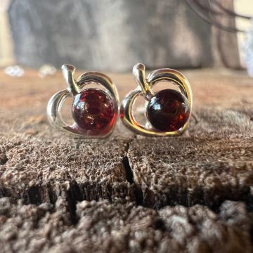 Cercei argint cu chihlimbar Amber27