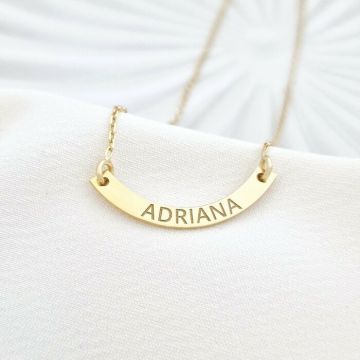 Lantisor Arcuirea Prieteniei – Lantisor personalizat pentru Surori sau Prietene - Argint 925 placat cu Aur Galben 18K